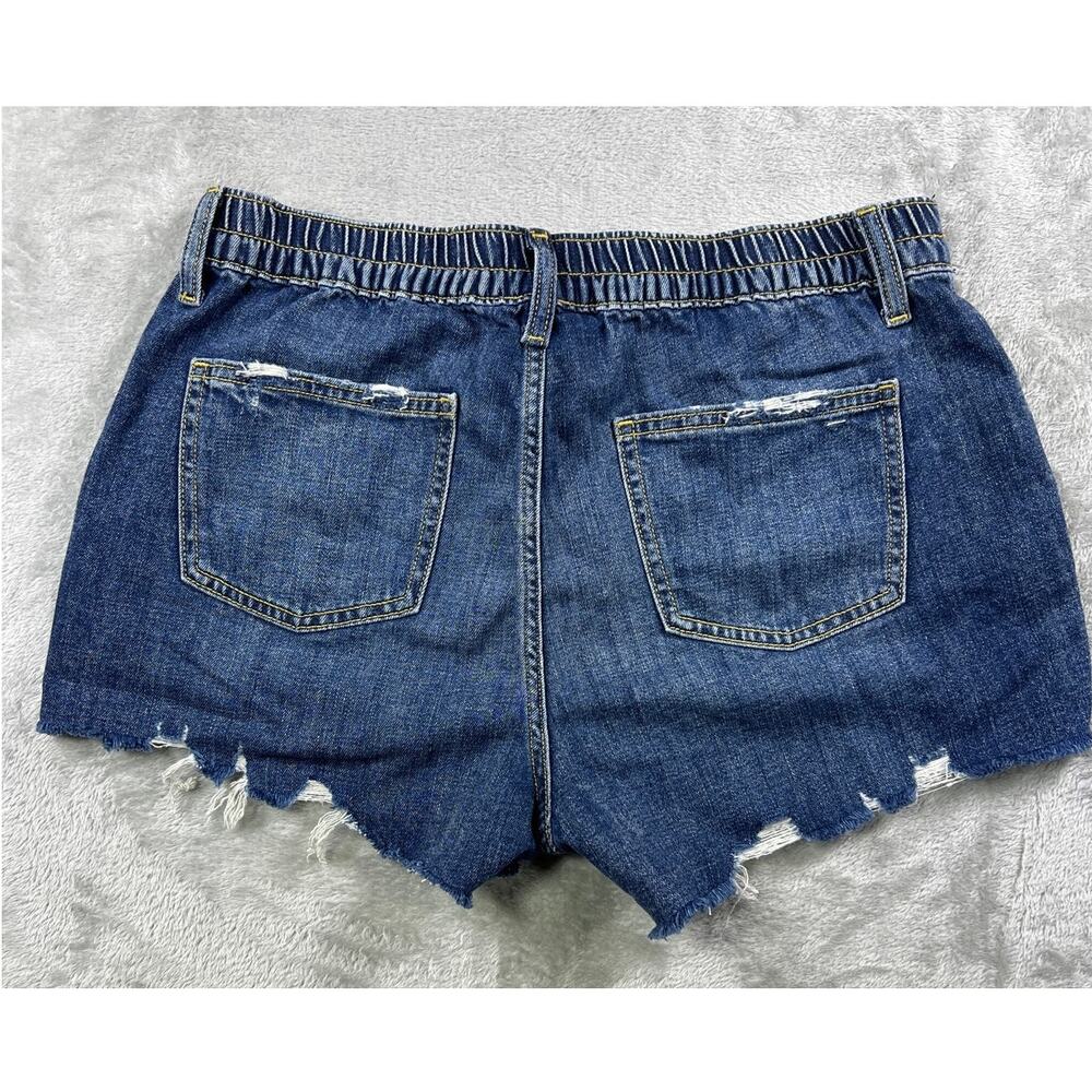 Aerie Distressed Medium 32 Denim Shorts High Rise Cutoff Festival Coachella NWT - Picture 4 of 7